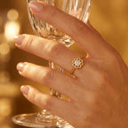Scallop Petal Cluster Ring