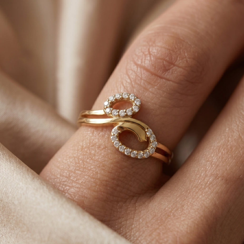 Double Oval Halo Bypass Ring