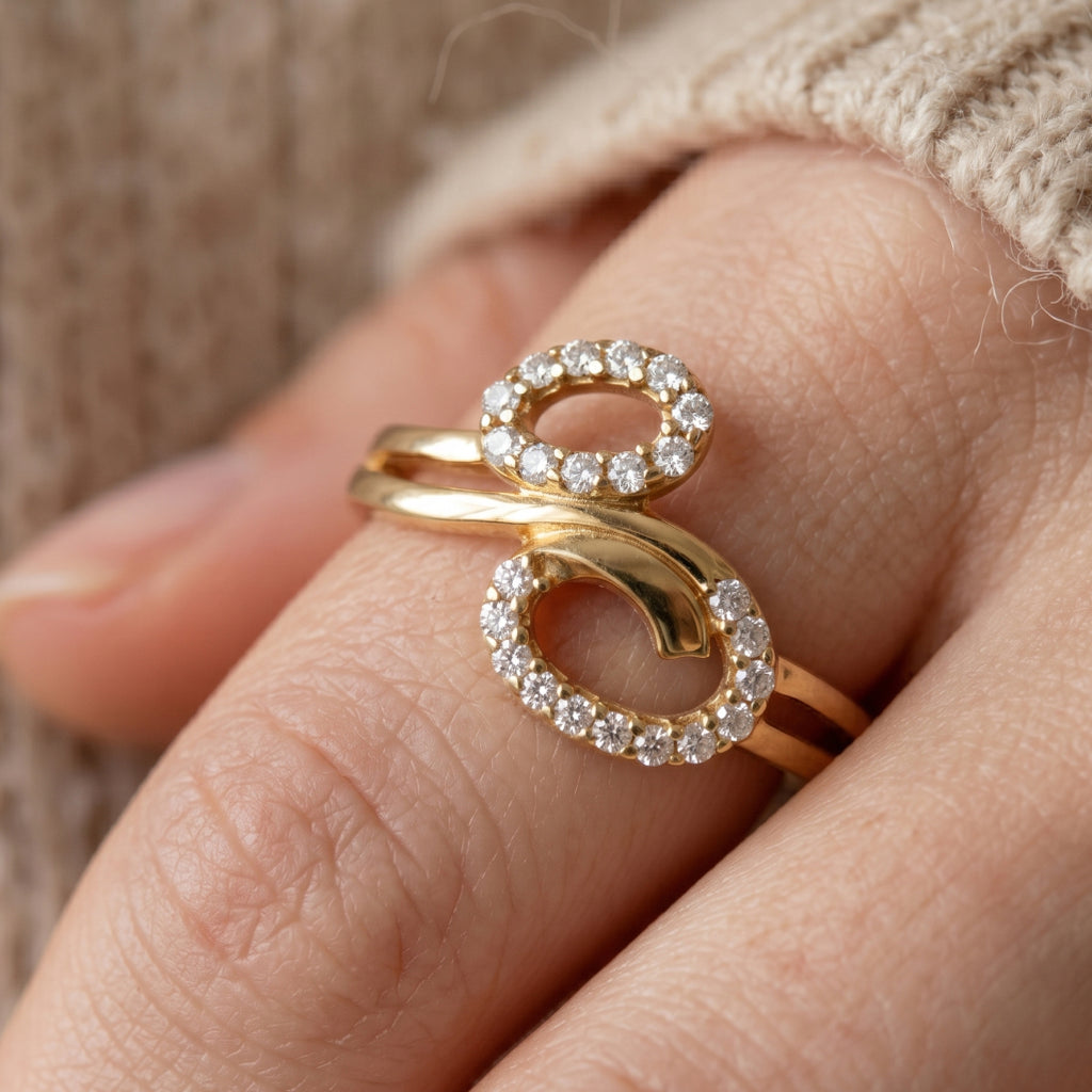 Double Oval Halo Bypass Ring