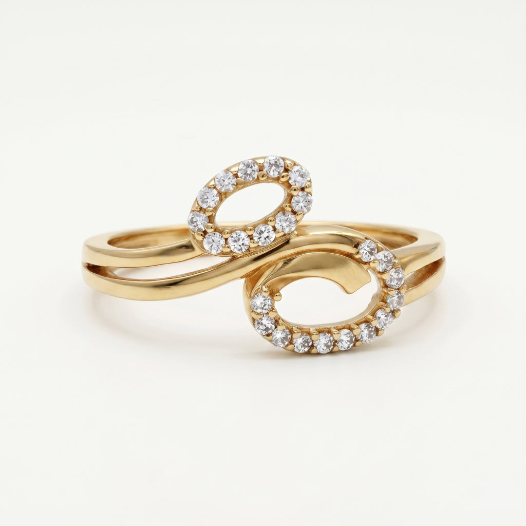 Double Oval Halo Bypass Ring