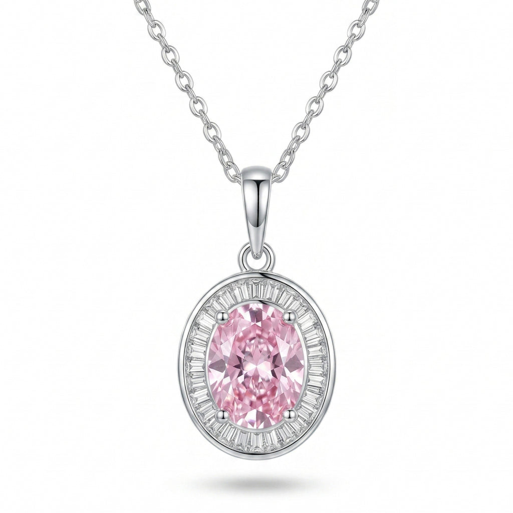 Rosalind Oval Halo Pendant