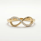 Half-Set Infinity Pave Ring