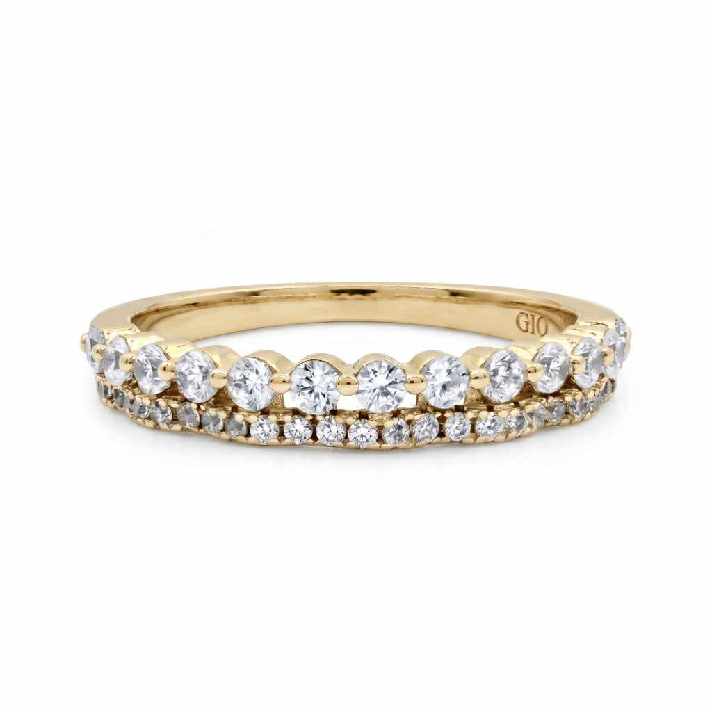 Scallop Edge Large Round Dual Row Band