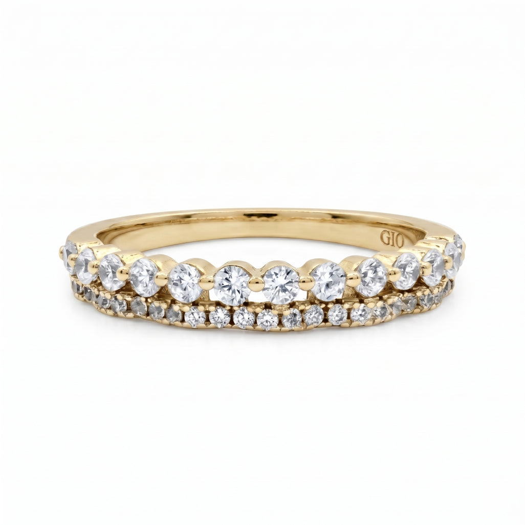 Scallop Edge Large Round Dual Row Band
