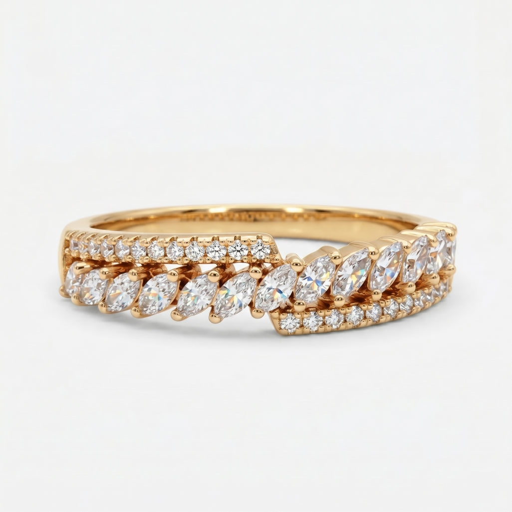 Diagonal Marquise Sweep Band