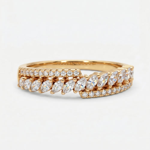 Diagonal Marquise Sweep Band