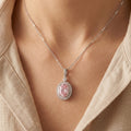 Rosalind Oval Halo Pendant