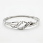 Silver Twisted Wave Filigree Bangle Bracelet