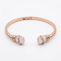 Rose Gold Moonstone Cuff Bracelet