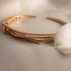 Rose Gold Triple Pave Cuff Bracelet
