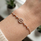 Rose Gold Compass Star Delicate Chain Bracelet
