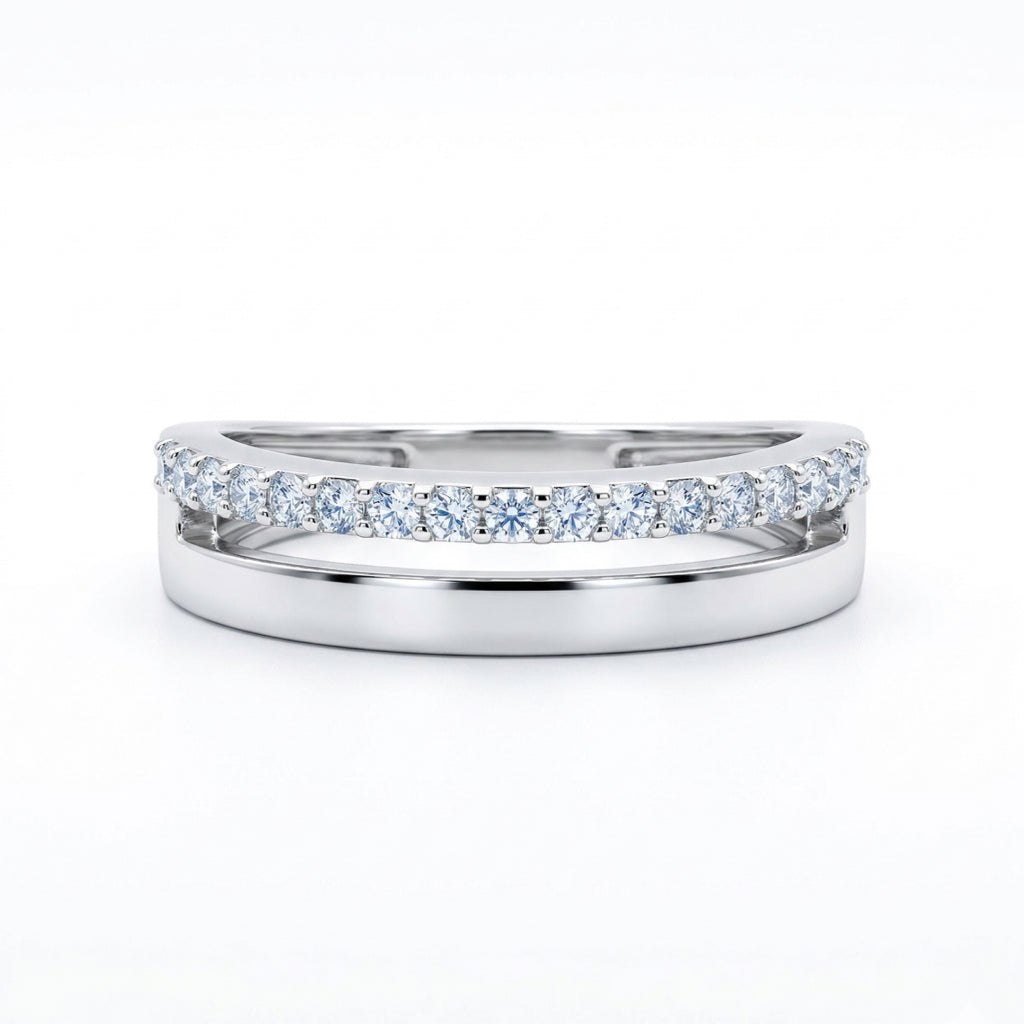 The Float â€“ 925 Silver Curved Band