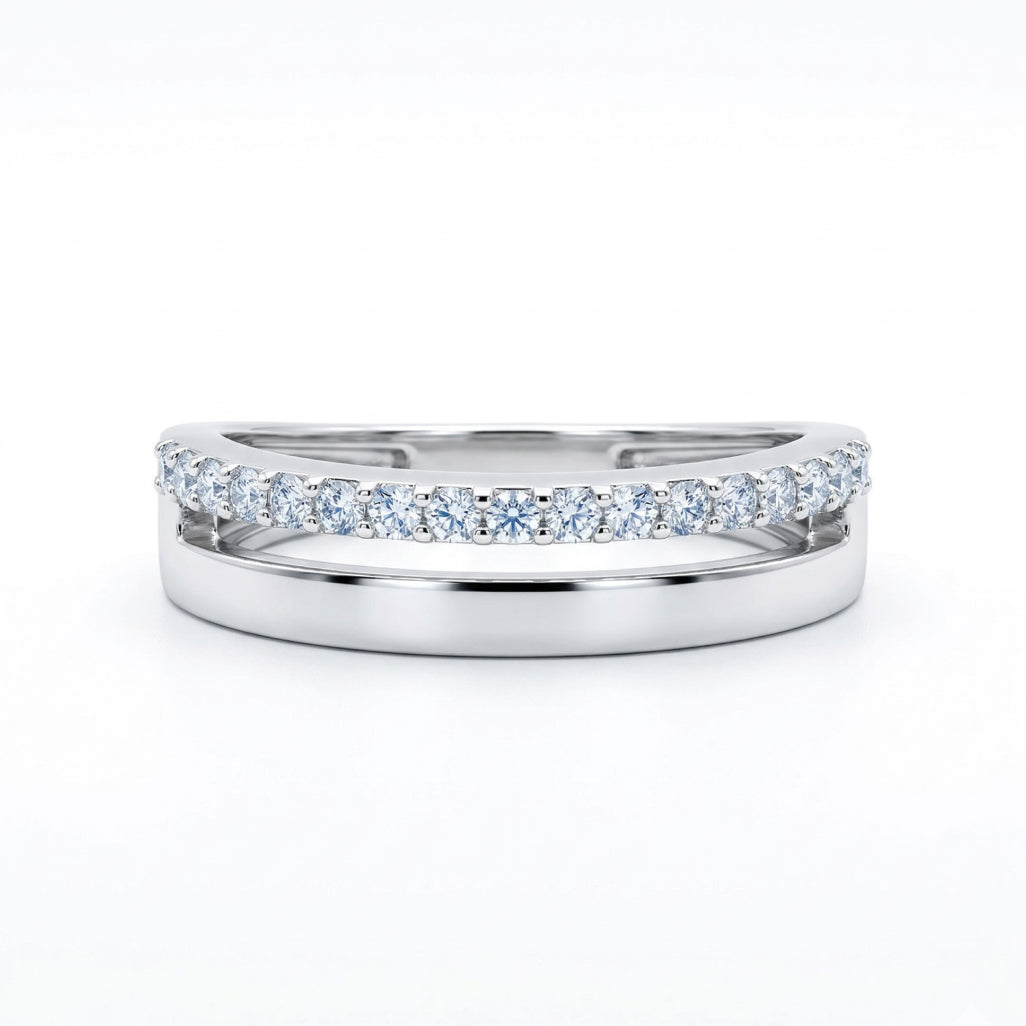 The Float â€“ 925 Silver Curved Band