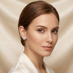 Six Stone Petal Flower Studs