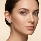 Six Stone Petal Flower Studs