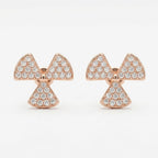 Three Triangle Blade Stone Studs