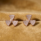 Three Triangle Blade Stone Studs