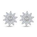 Stone Petal Sunflower Stud Earrings