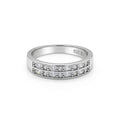 Grid Ring â€“ 925 Silver Channel Band