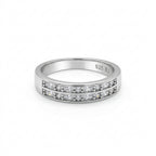 Grid Ring â€“ 925 Silver Channel Band