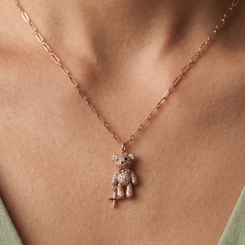 Stone Teddy Necklace