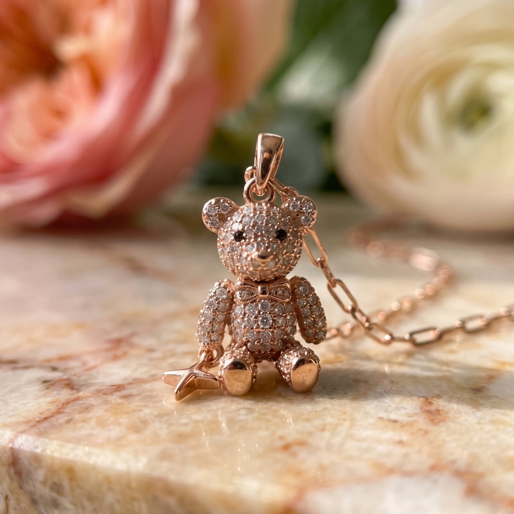 Stone Teddy Necklace