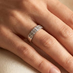 Grid Ring â€“ 925 Silver Channel Band