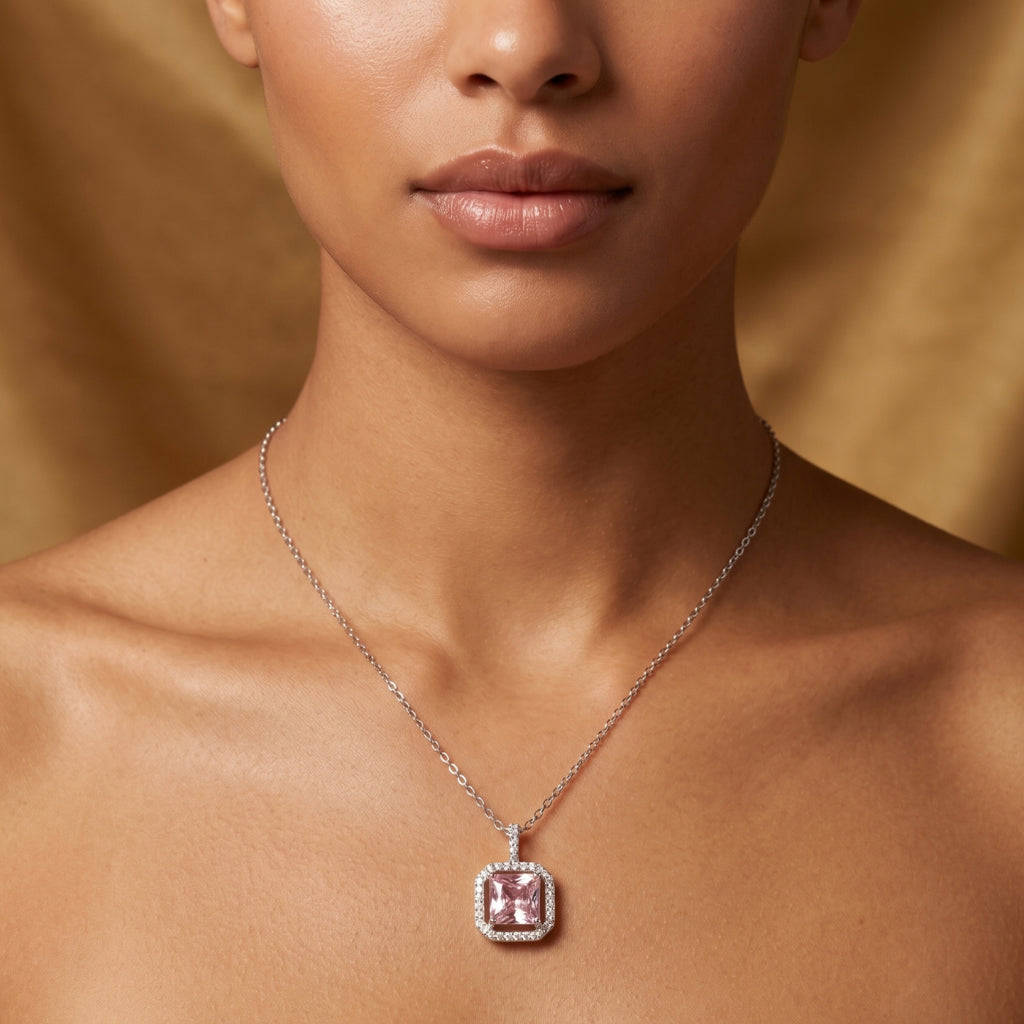 Blush Cushion Necklace