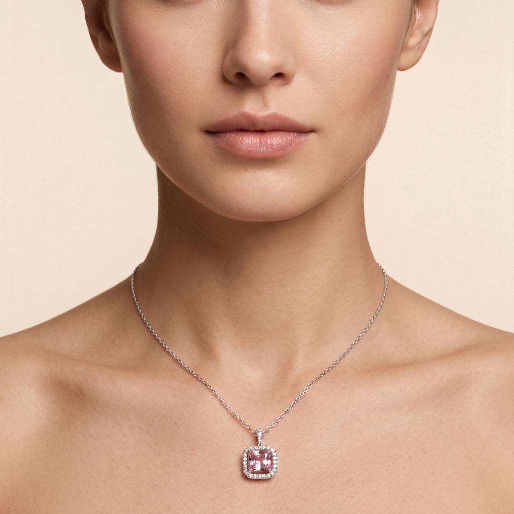 Blush Cushion Necklace