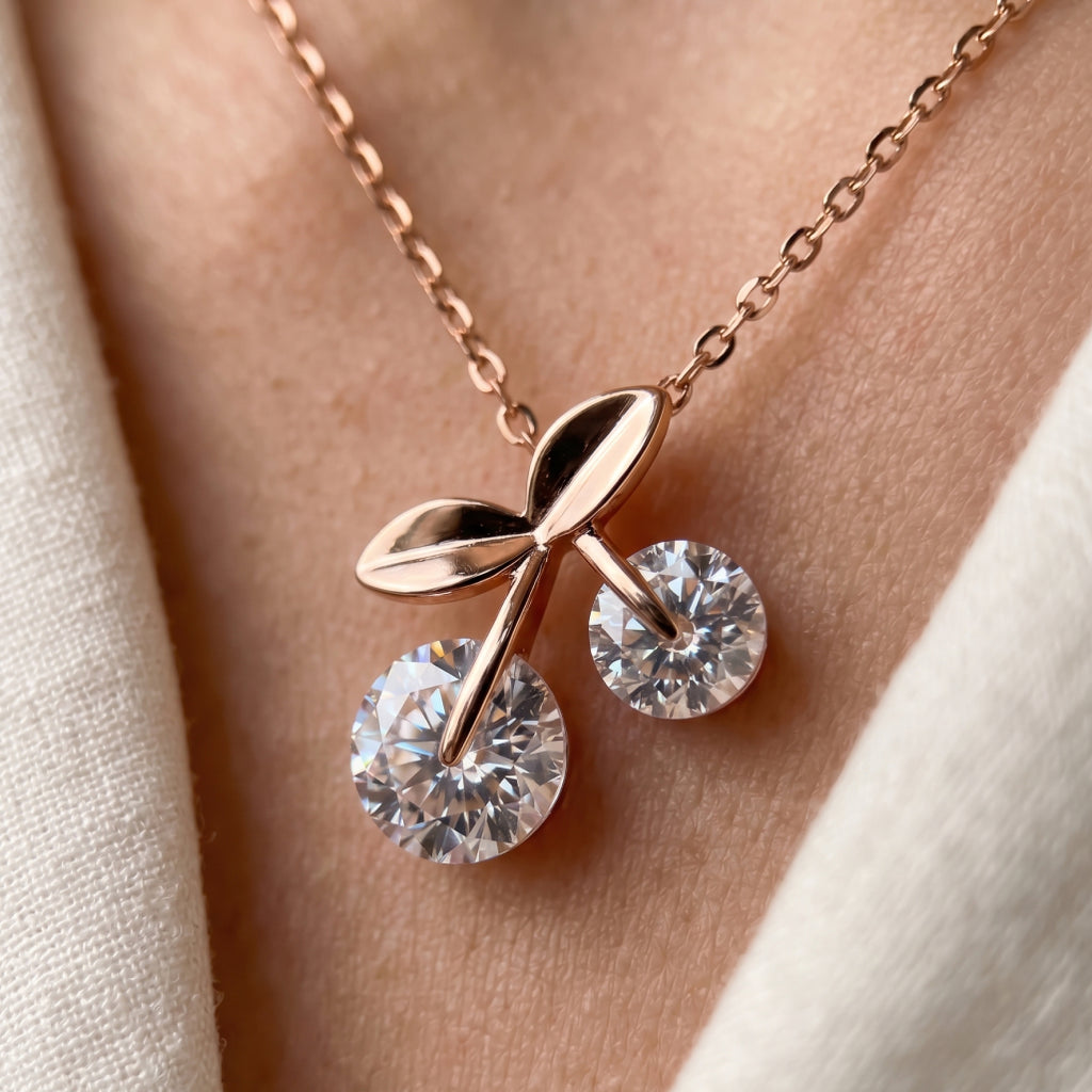 Gold Cherry Necklace