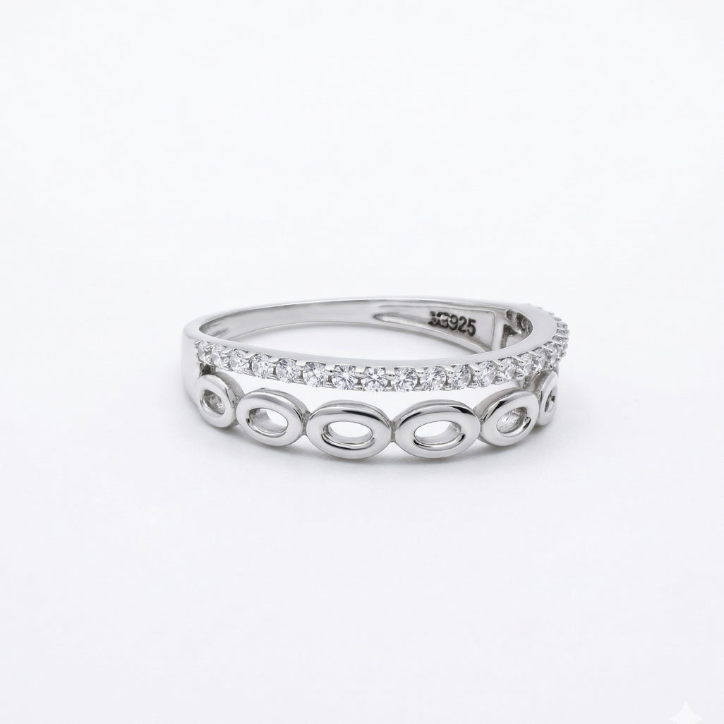 Two Worlds â€“ 925 Silver Layered Band