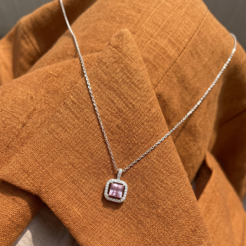 Pink Frame Necklace