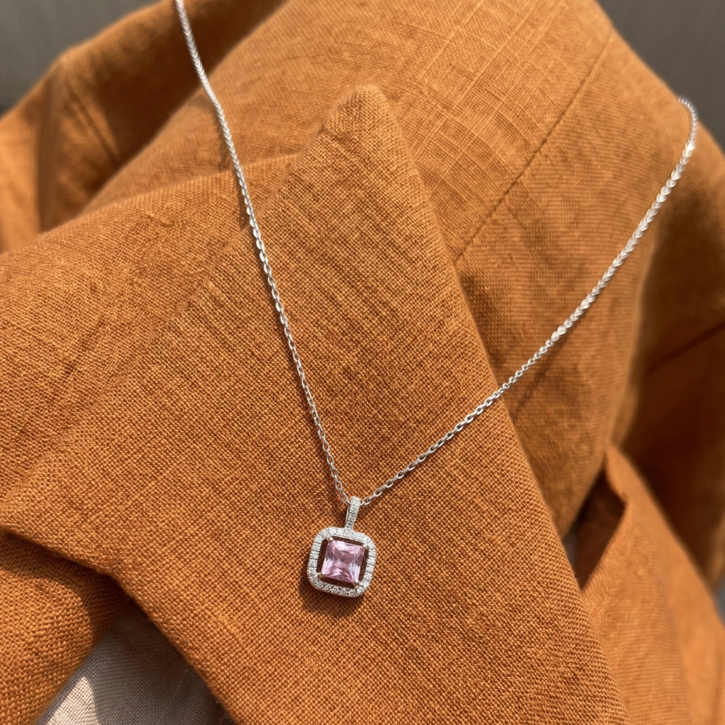 Pink Frame Necklace