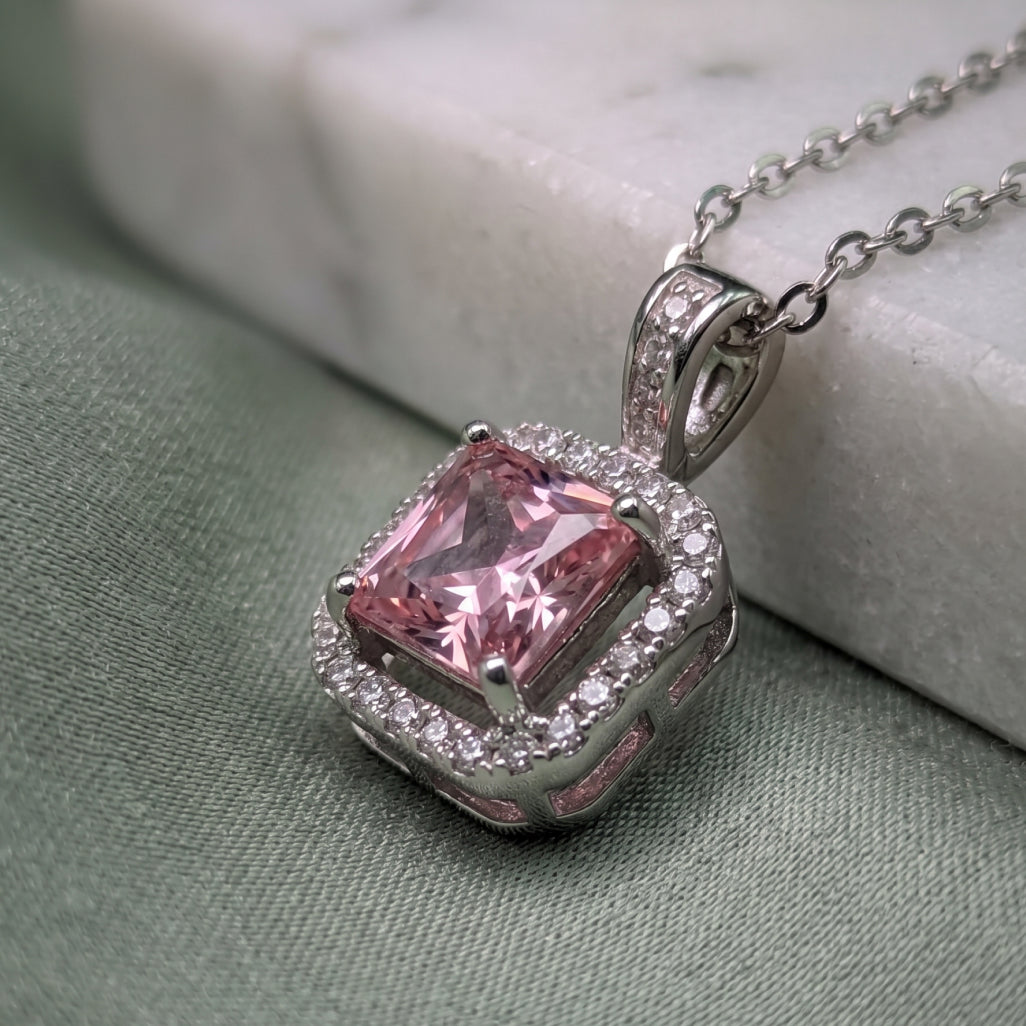 Pink Frame Necklace