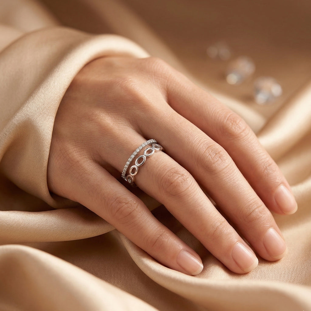 Two Worlds â€“ 925 Silver Layered Band