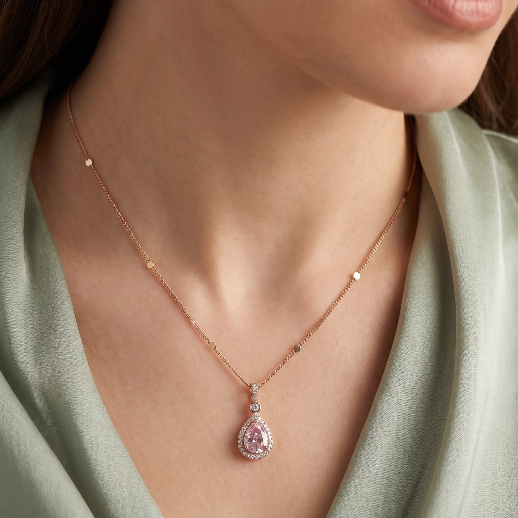 Blush Drop Necklace