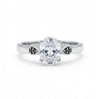 Dark Side Solitaire â€“ 925 Silver Ring