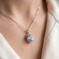 Blue Oval Necklace
