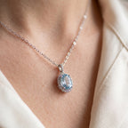 Blue Oval Necklace