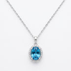 Blue Oval Necklace