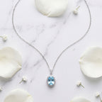 Blue Oval Necklace