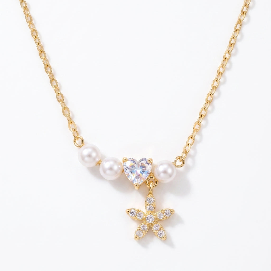 Heart & Pearl Necklace