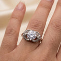 Old Money Ring â€“ 925 Oxidised Silver Halo