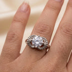 Old Money Ring â€“ 925 Oxidised Silver Halo