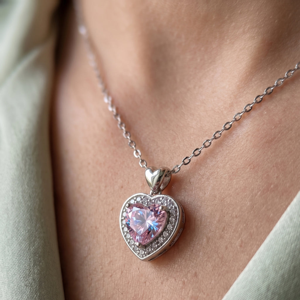 Pink Heart Necklace