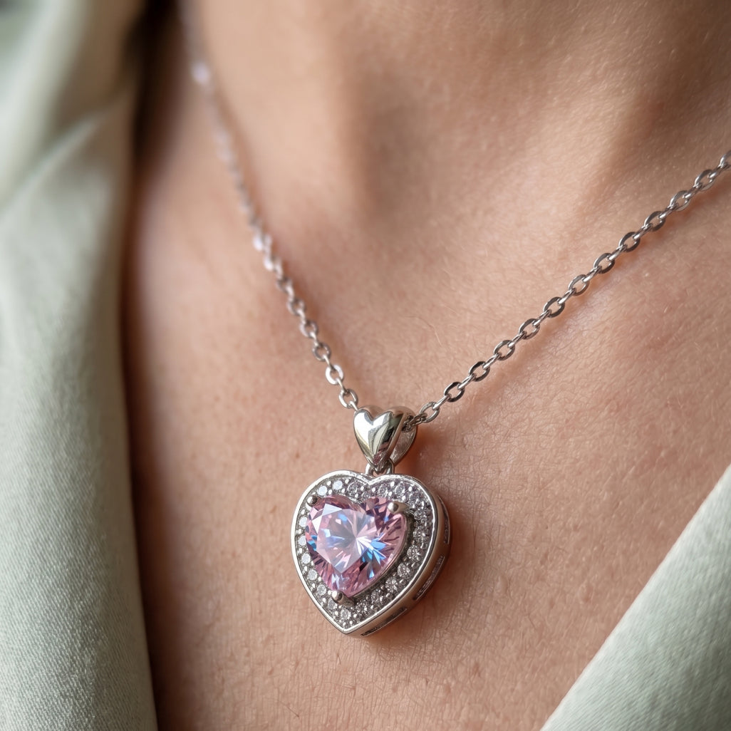 Pink Heart Necklace