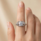 Old Money Ring â€“ 925 Oxidised Silver Halo
