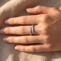 Double Wrap Stone Ring 925 Silver