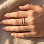 Double Wrap Stone Ring 925 Silver