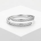 Double Wrap Stone Ring 925 Silver